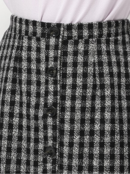 【WEB限定】ツィードチェック台形スカート（ひざ丈スカート）Re-J&supure（リジェイアンドスプル）  04