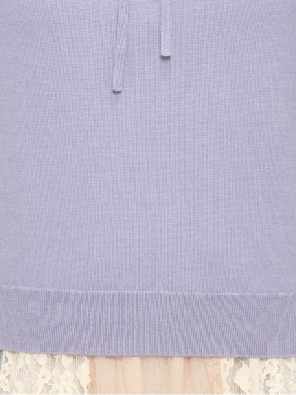 【WEB限定】襟レース編み上げリボンプルオーバー（ニット・セーター）Re-J&supure（リジェイアンドスプル）  09