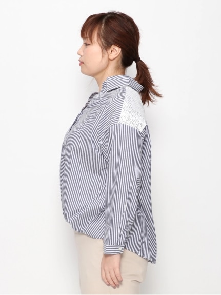 裾タックヨークレースシャツ（シャツ・ブラウス）Re-J&supure（リジェイアンドスプル）  02
