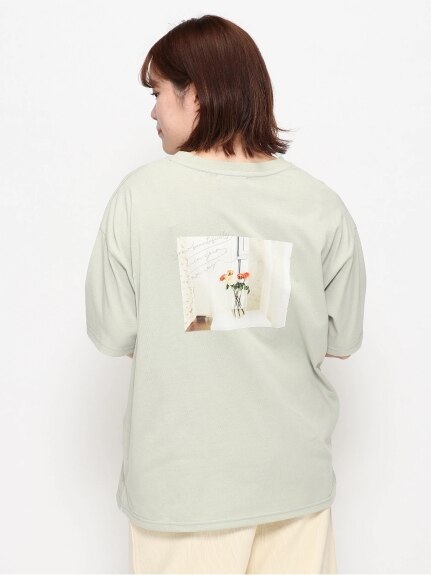 転写ラメ刺繍ロゴTシャツ（Tシャツ）Re-J&supure（リジェイアンドスプル）  01