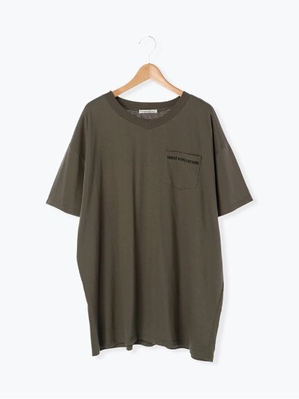 VネックエンボスビッグTシャツ（Tシャツ）Re-J&supure（リジェイアンドスプル）  01