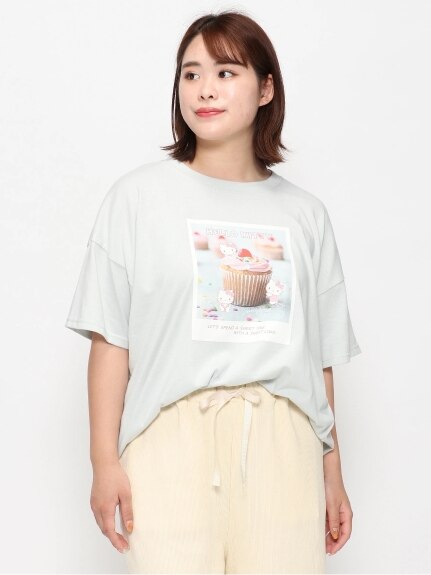 ハローキティ×カップケーキ転写Tシャツ（Tシャツ）Re-J&supure（リジェイアンドスプル）  01