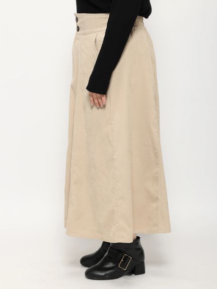参考価額¥22050i+mu 個性なコーデュロイフレアスカート　40 新品(タグ付き)