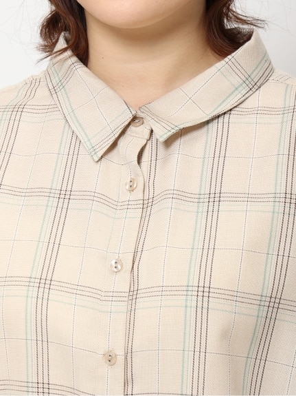 裾タックチェックシャツ（シャツ・ブラウス）Re-J&supure（リジェイアンドスプル）  04