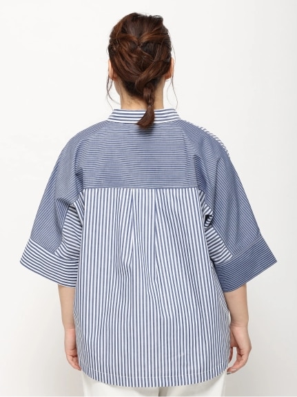 【WEB限定】パターンミックスストライプシャツ（シャツ・ブラウス）Re-J&supure（リジェイアンドスプル）  03