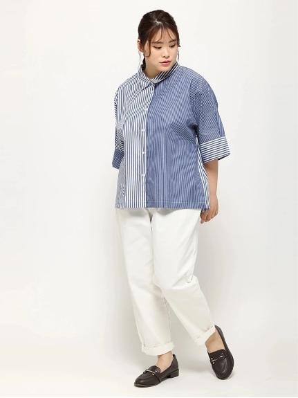 【WEB限定】パターンミックスストライプシャツ（シャツ・ブラウス）Re-J&supure（リジェイアンドスプル）  07