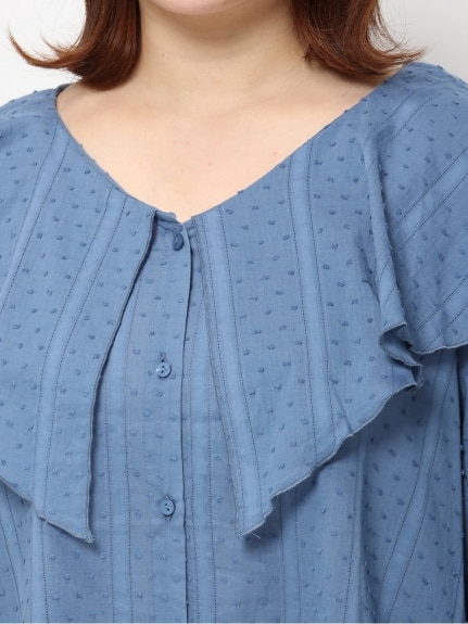 【WEB限定】カラミ刺繍ビッグフリル襟シャツ（シャツ・ブラウス）Re-J&supure（リジェイアンドスプル）  05