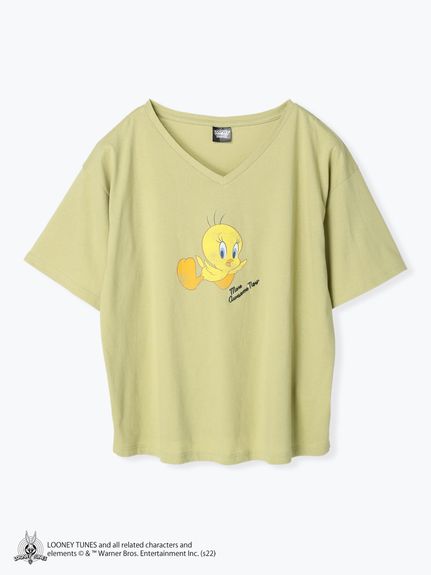 ミラクルカーブTシャツ（接触冷感/ピリング防止）トゥイーティー（Tシャツ）Re-J&supure（リジェイアンドスプル）  01