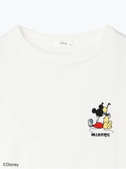 【DISNEY/ディズニー/ミッキーマウス】「ミッキーマウス＆プルート」ワンポイントロングTシャツ（Tシャツ）Re-J&supure（リジェイアンドスプル）  02