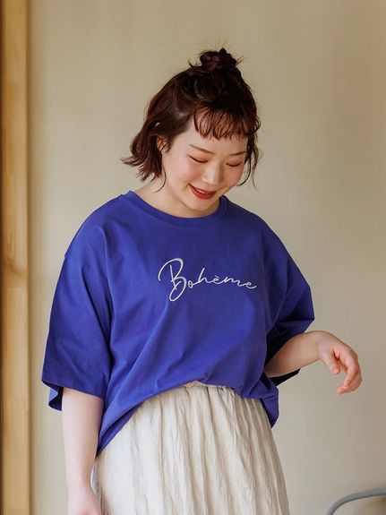コットン刺繍ロゴTシャツ（カットソー・プルオーバー）Re-J&supure（リジェイアンドスプル）  03
