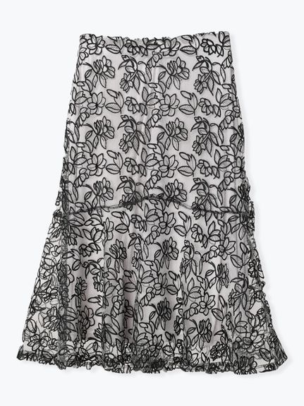 花刺繍マーメイドスカート（ロング丈・マキシ丈スカート）Re-J&supure（リジェイアンドスプル）  02