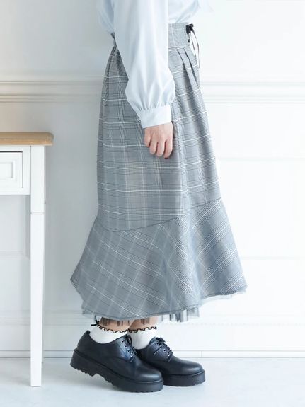 【WEB限定】裾チュール重ねロングスカート（ロング丈・マキシ丈スカート）Re-J&supure（リジェイアンドスプル）  04