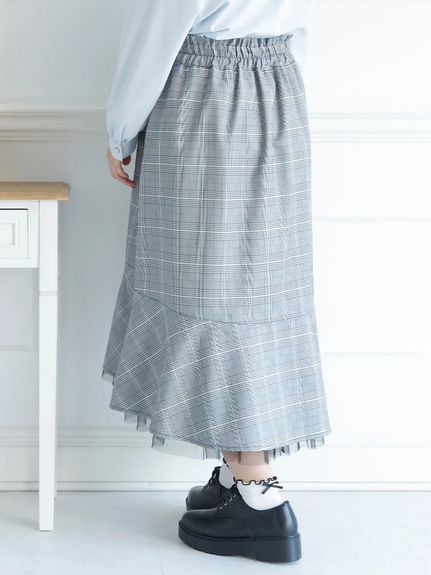 【WEB限定】裾チュール重ねロングスカート（ロング丈・マキシ丈スカート）Re-J&supure（リジェイアンドスプル）  05