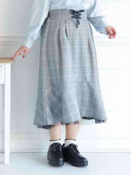 【WEB限定】裾チュール重ねロングスカート（ロング丈・マキシ丈スカート）Re-J&supure（リジェイアンドスプル）  06