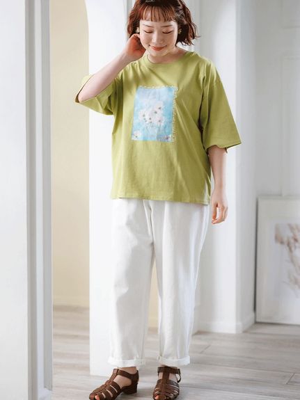 【接触冷感】転写刺繍Tシャツ（カットソー・プルオーバー）Re-J&supure（リジェイアンドスプル）  07