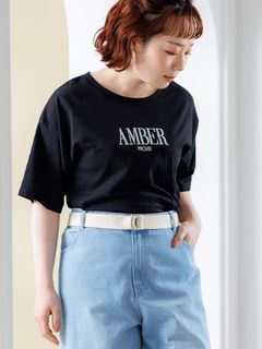 【接触冷感】AMBER刺繍Tシャツ