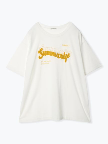 サガラ刺繍ユニセックスロゴTシャツ（カットソー・プルオーバー）Re-J&supure（リジェイアンドスプル）  03
