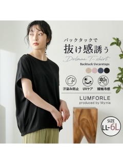 【22秋新着】ドルマン バックタックＴシャツ マイニア 【LUMFORLE produced by My:nia】