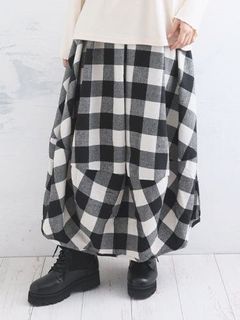 チェックバルーンスカート / 大きいサイズ ハッピーマリリン