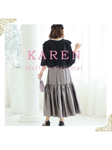KAREN マットサテンティアードスカート / 大きいサイズ ハッピーマリリン（その他スカート）A HAPPY MARILYN（ハッピーマリリン）  11