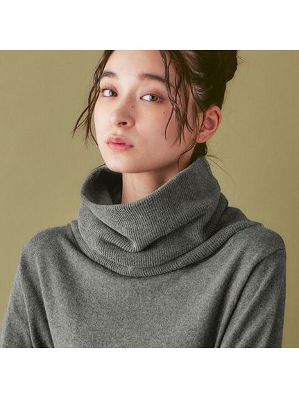 Alinoma】綿１００％タートルネックセーター 大きいサイズ レディース 