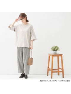 【L-5L】綿１００％ふんわりバルーン袖プルオーバー　大きいサイズ レディース