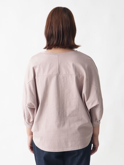 綿１００％ドルマンパフ袖Ｔシャツ　大きいサイズ レディース（Tシャツ）Viola e Viola（ヴィオラエヴィオラ）  09