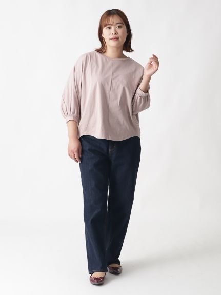 綿１００％ドルマンパフ袖Ｔシャツ　大きいサイズ レディース（Tシャツ）Viola e Viola（ヴィオラエヴィオラ）  14