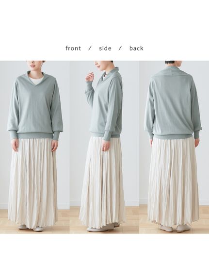 綿１００％カシュクール衿セーター　大きいサイズ レディース（ニット・セーター）Viola e Viola（ヴィオラエヴィオラ）  04