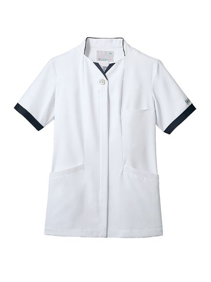 チュニック / 半袖 ナースジャケット 白衣 ナース 医療 大きいサイズ 住商モンブラン PP303（ナースウェア（チュニック・エプロン・予防衣））MONTBLANC（モンブラン）  01