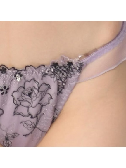 定番花柄刺繍＆チュールのバイカラーブラセット　大きいサイズ 下着（ブラ＆ショーツセット）sanmaru（サンマル）  13