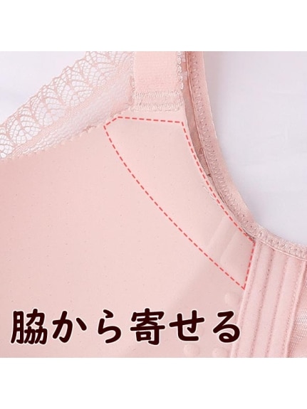 【C⇒E/85~120】人気のフロントホックブラ 薔薇の刺繍が美しいノンワイヤー ブラセット 下着 上下セット　大きいサイズ 下着（ブラ＆ショーツセット）sanmaru（サンマル）  08