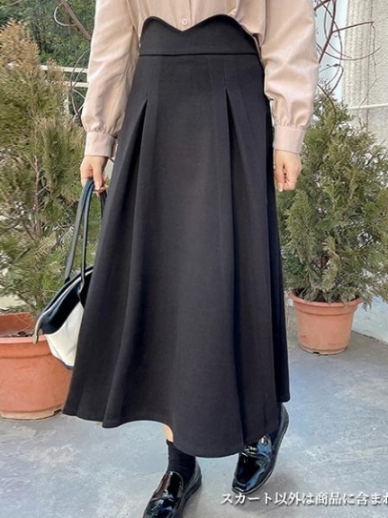 Alinoma】個性的でおしゃれなワイドウエストデザイン！ロングスカート 大きいサイズ レディースsanmaru(サンマル)｜大きいサイズレディース