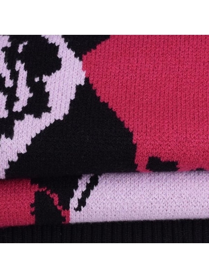 【新品】UTAA秋物 セーター　総柄　ピンク　Lサイズ