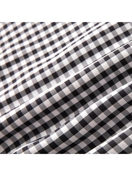 ブラック半袖トップスとギンガムチェック フレアスカート セット　大きいサイズ レディース（セットアップ（トップス＆ボトム））sanmaru（サンマル）  15