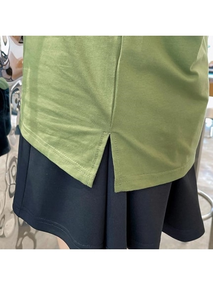 胸ロゴプリント ラウンドネック 半袖 ビッグシルエットTシャツ　大きいサイズ レディース（Tシャツ）sanmaru（サンマル）  14