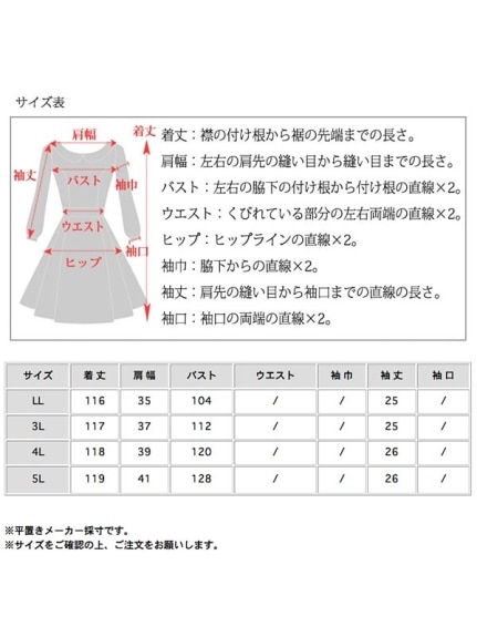 ラウンドネック 半袖トップス 重ね着風 エンパイアワンピース　大きいサイズ レディース（ひざ丈ワンピース）sanmaru（サンマル）  20