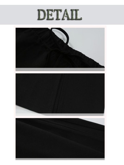 着丈が2タイプ！フロント裾スリットデザイン ワイドパンツ　大きいサイズ レディース（ワイドパンツ・ガウチョパンツ）sanmaru（サンマル）  16