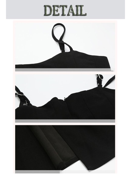 裾フロントスリットデザインのキャミソールワンピース　大きいサイズ レディース（キャミワンピース）sanmaru（サンマル）  06