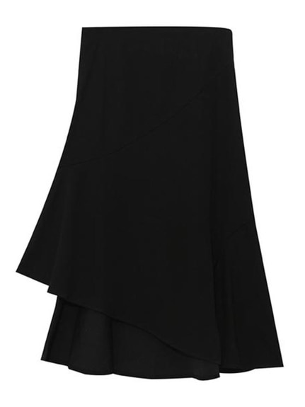 スリット入りのアシンメトリースパイラルスカート　マーメイドスカート　大きいサイズ レディース（ひざ丈スカート）sanmaru（サンマル）  19