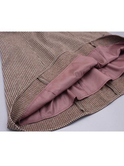 チェック柄とゼブラ柄 ウールライクで暖かい肩紐ジャンパースカート　大きいサイズ レディース（ジャンパースカート）sanmaru（サンマル）  23