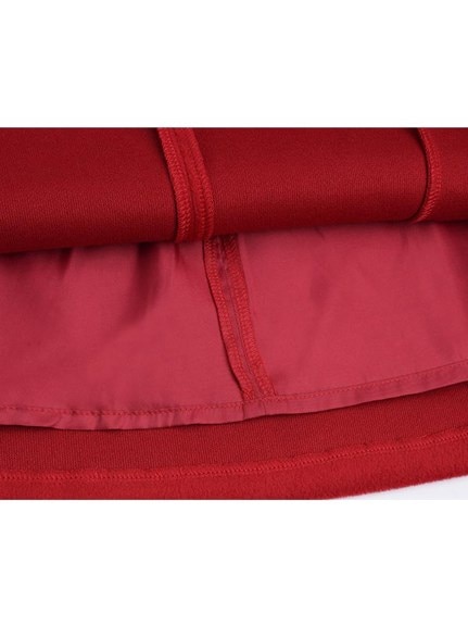 ハートのポケットが可愛い！ウールライク Aラインショート丈スカート　大きいサイズ レディース（ひざ丈スカート）sanmaru（サンマル）  24