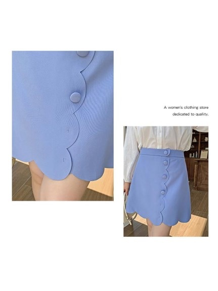 花びらのようなスカラップ裾！きれいめAラインショートスカート　大きいサイズ レディース（その他スカート）sanmaru（サンマル）  09