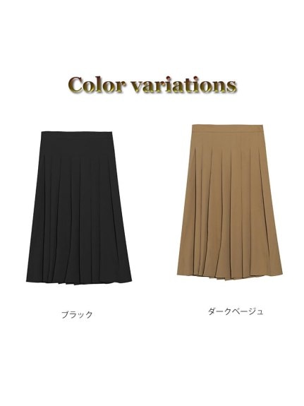 トラディショナルで上品なミモレ丈プリーツスカート　大きいサイズ レディース（ひざ丈スカート）sanmaru（サンマル）  18