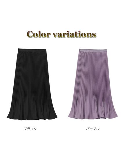 緩やかに裾が広がったエレガントなミモレ丈プリーツスカート　大きいサイズ レディース（スカート（単品））sanmaru（サンマル）  14