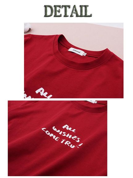 綺麗めカジュアル 手書き風の英字プリント コットン半袖Tシャツ　大きいサイズレディース（Tシャツ）sanmaru（サンマル）  23