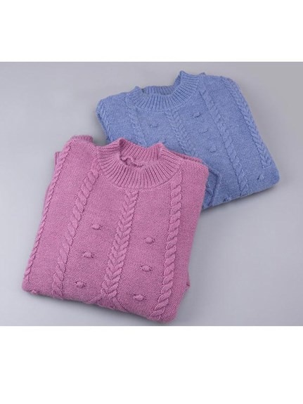 ワンピとしても着られる！模様編み ニットプルオーバー セーター　大きいサイズ レディース（ニット・セーター）sanmaru（サンマル）  21