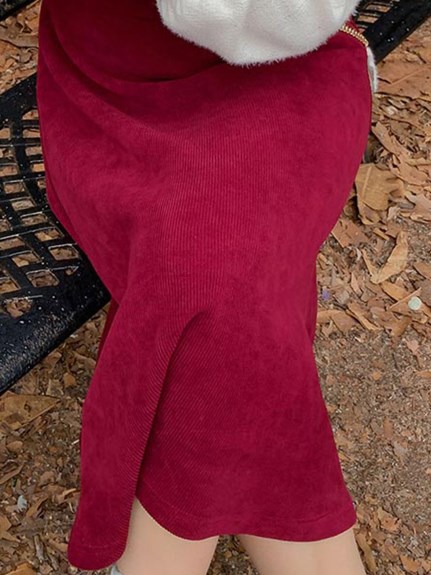 縦縞織の光沢のあるベルベットでドレープが綺麗なジャンパースカート　大きいサイズ レディース（ジャンパースカート）sanmaru（サンマル）  10