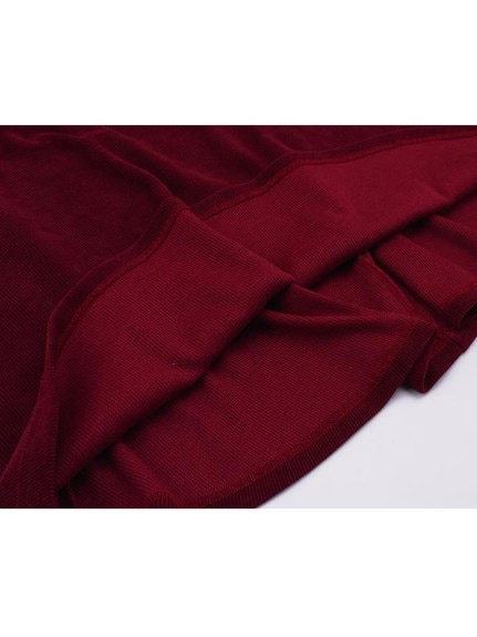 縦縞織の光沢のあるベルベットでドレープが綺麗なジャンパースカート　大きいサイズ レディース（ジャンパースカート）sanmaru（サンマル）  17