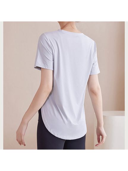 胸に反射ロゴプリントのシンプルモダンなスポーツ用Tシャツ（スポーツウェア（トップス））sanmaru（サンマル）  16